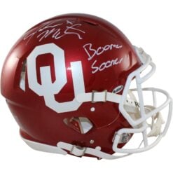 John Mateer Autographed Oklahoma Sooners  Pro Helmet Boom Beckett WIT 58312