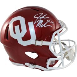John Mateer Autographed Oklahoma Sooners  Replica Helmet Beckett WIT 58314