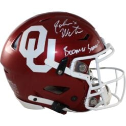 John Mateer Autographed Oklahoma Sooners Speedflex Helmet Boomer Beckett W 58315