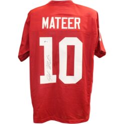 John Mateer Autographed/Signed Oklahoma Sooners Jersey Red Beckett Witness 58316