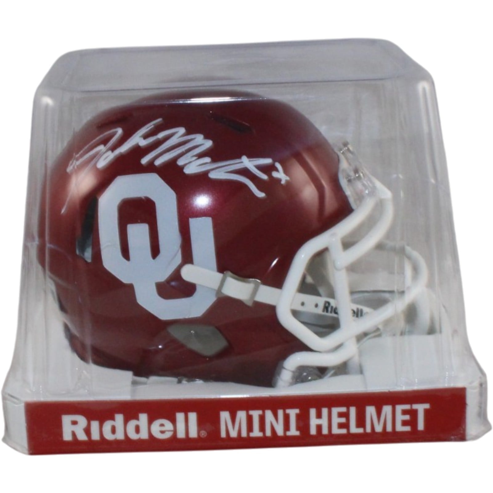 John Mateer Autographed Oklahoma Sooners Mini Helmet Beckett WIT 58311 5 John Mateer Autographed Oklahoma Sooners Mini Helmet Beckett WIT 58311