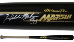Hideki Matsui Autographed New York Yankees Black Mizuno Bat JSA 30961