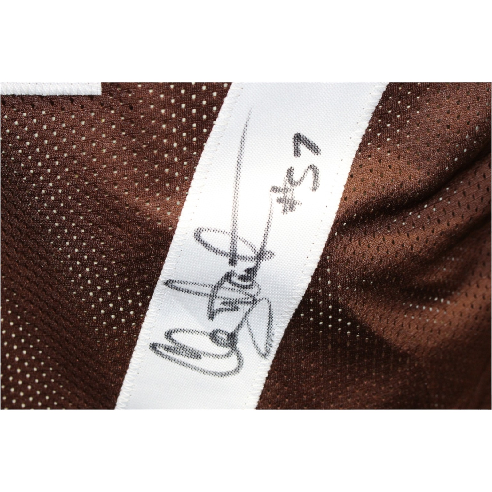 Clay Matthews Sr. Autographed/Signed Pro Style Brown Jersey Beckett