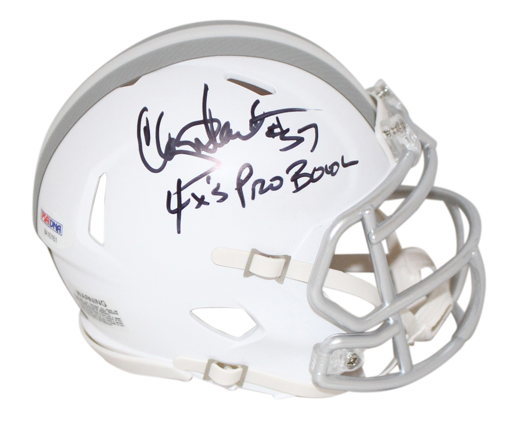 Clay Matthews Jr Signed Cleveland Browns Ice Mini Helmet 4x Pro Bowl PSA 32927