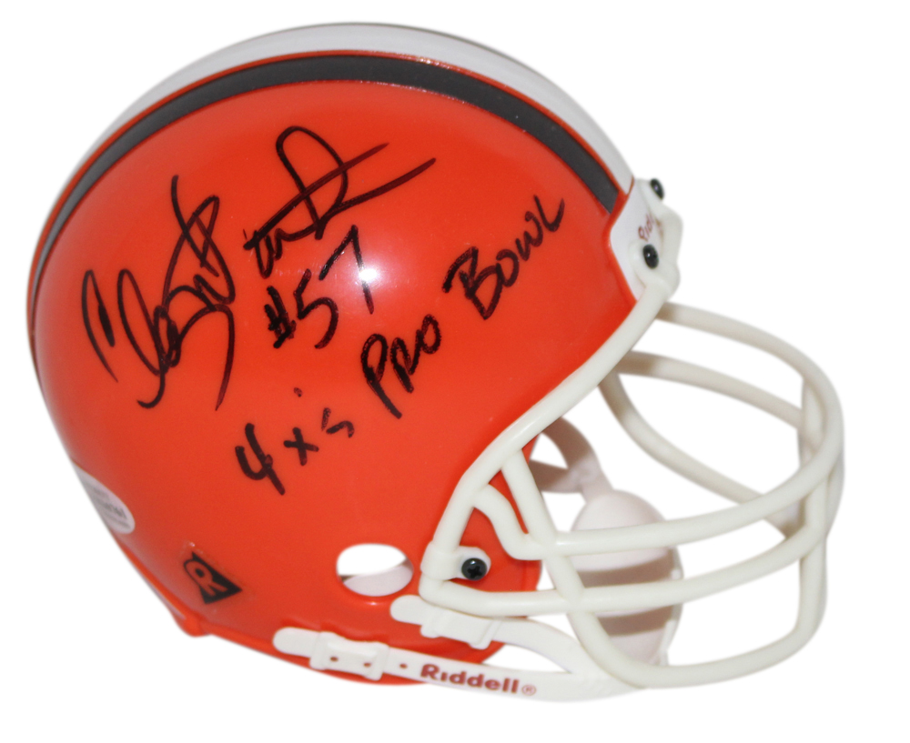 Clay Matthews Jr Autographed Cleveland Browns Micro Mini Helmet BAS 33025