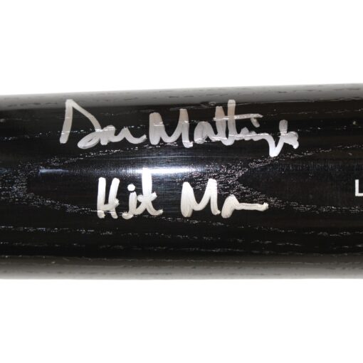 Don Mattingly Autographed New York Yankees LS Bat Hit Man Insc Beckett 59155