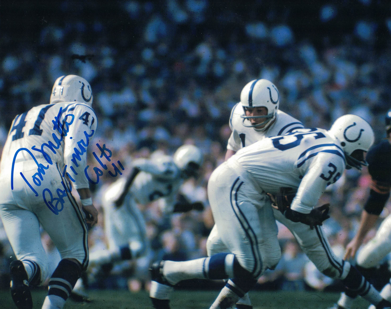 Tom Matte Autographed/Signed Baltimore Colts 8x10 Photo 30126