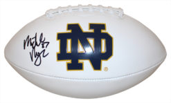 Michael Mayer Signed Notre Dame Fighting Irish Logo Football Beckett