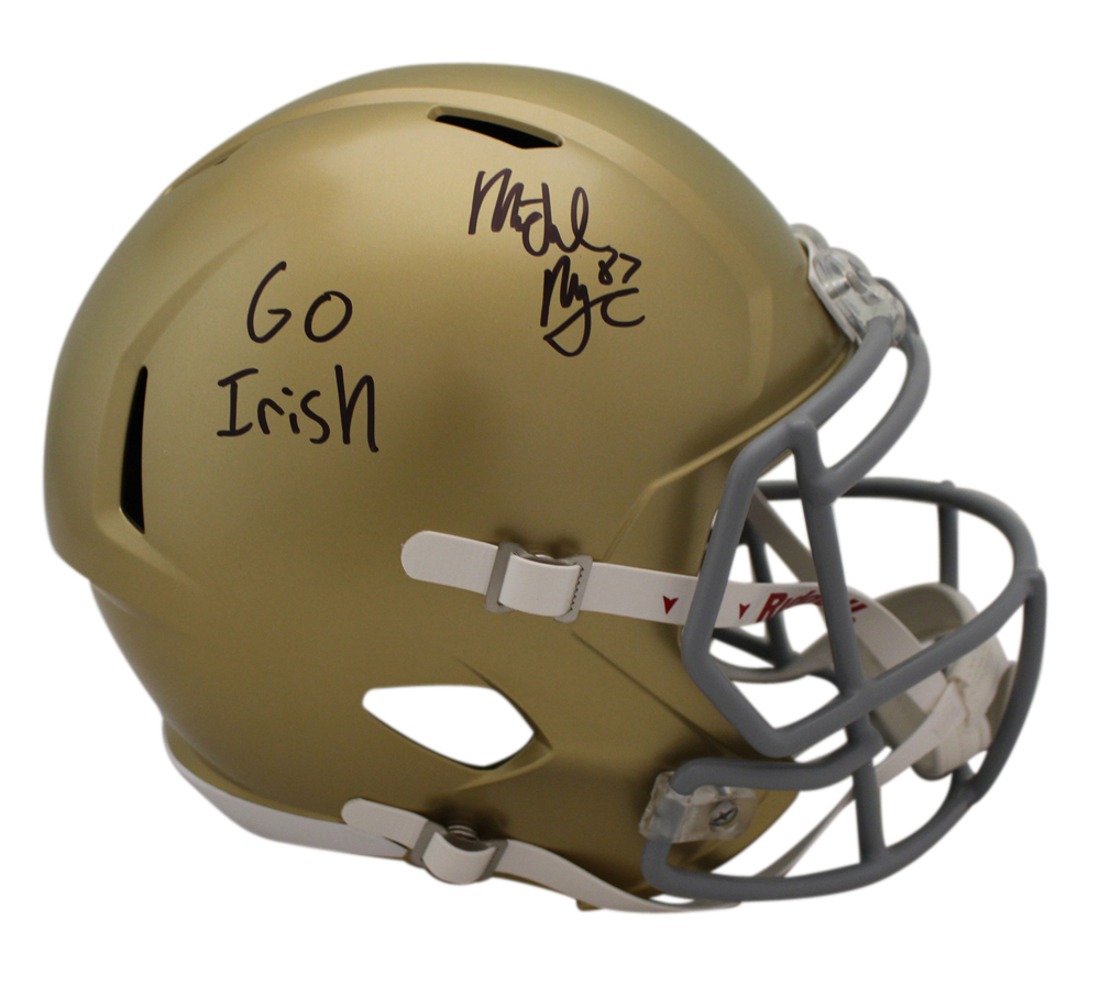 Michael Mayer Signed Note Dame Fighting Irish F/S Classic Helmet BAS