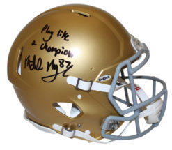 Michael Mayer Signed Notre Dame Fighting Irish Authentic Speed Helmet BAS