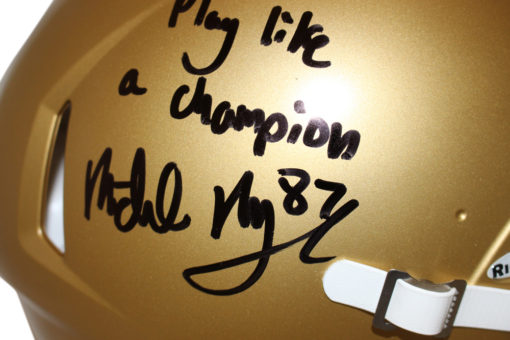 Michael Mayer Signed Notre Dame Fighting Irish Authentic Speed Helmet BAS