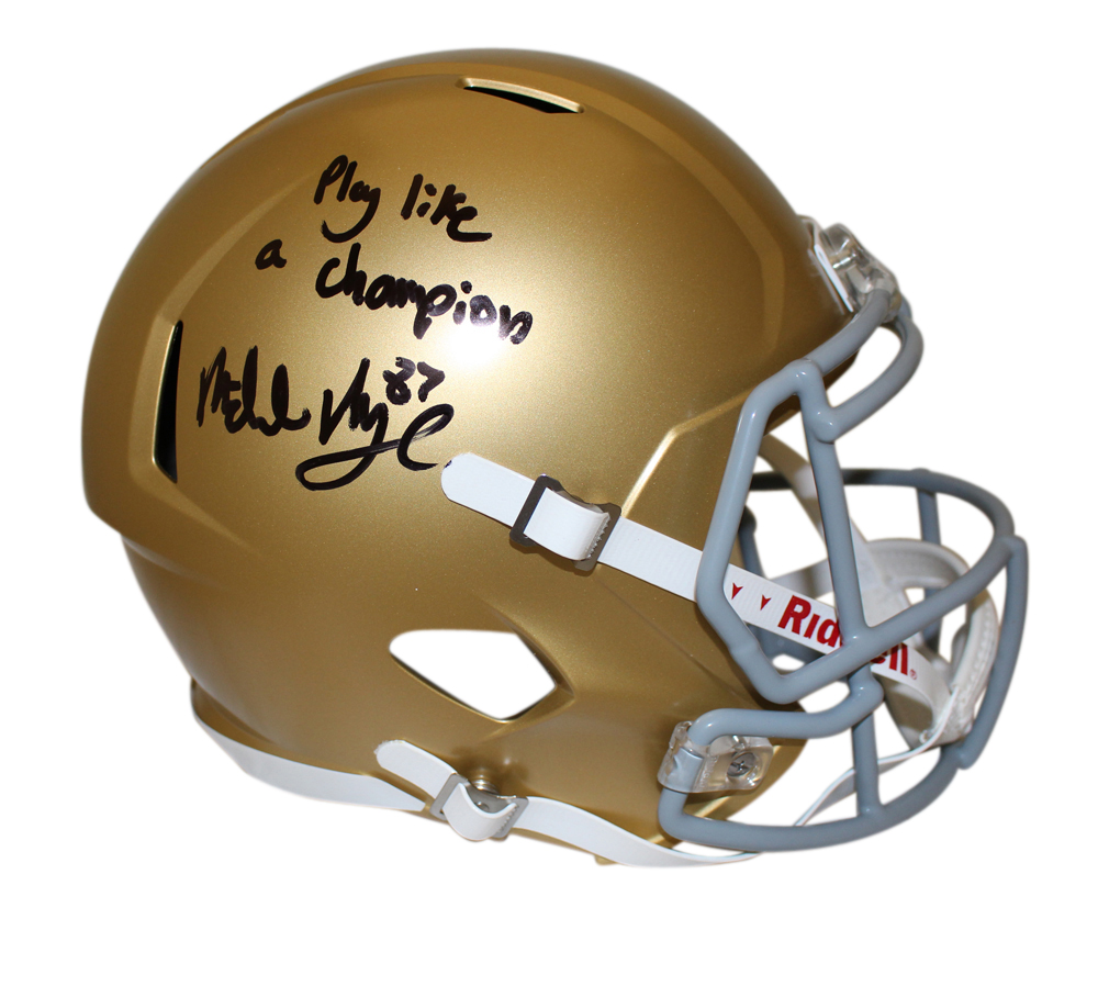 Michael Mayer Signed Notre Dame Fighting Irish F/S Speed Helmet Beckett