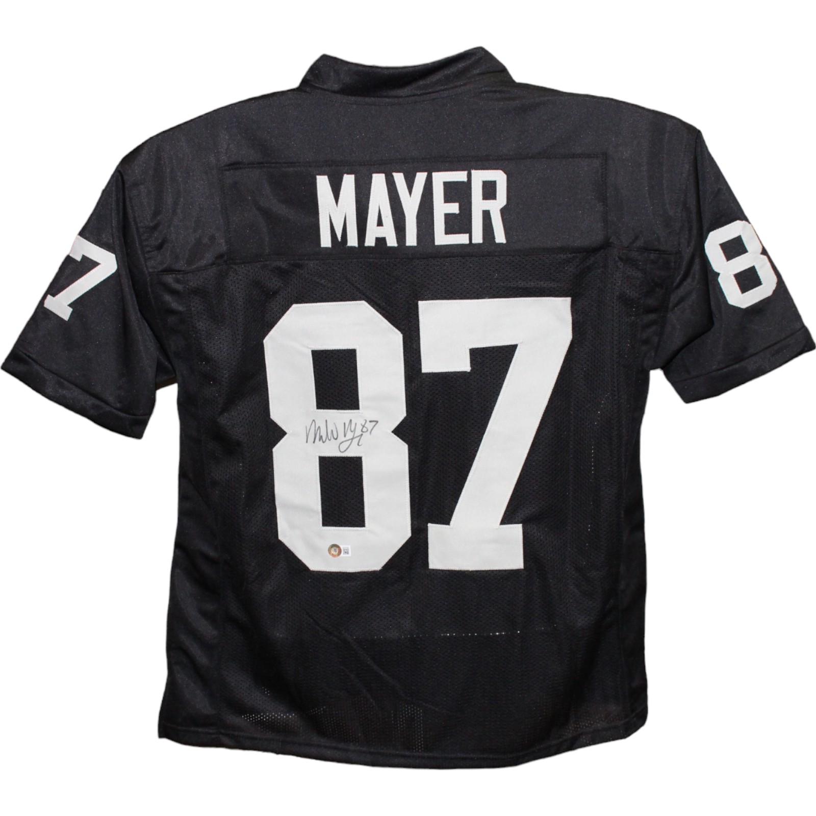 Michael Mayer Autographed/Signed Pro Style Black Jersey Beckett