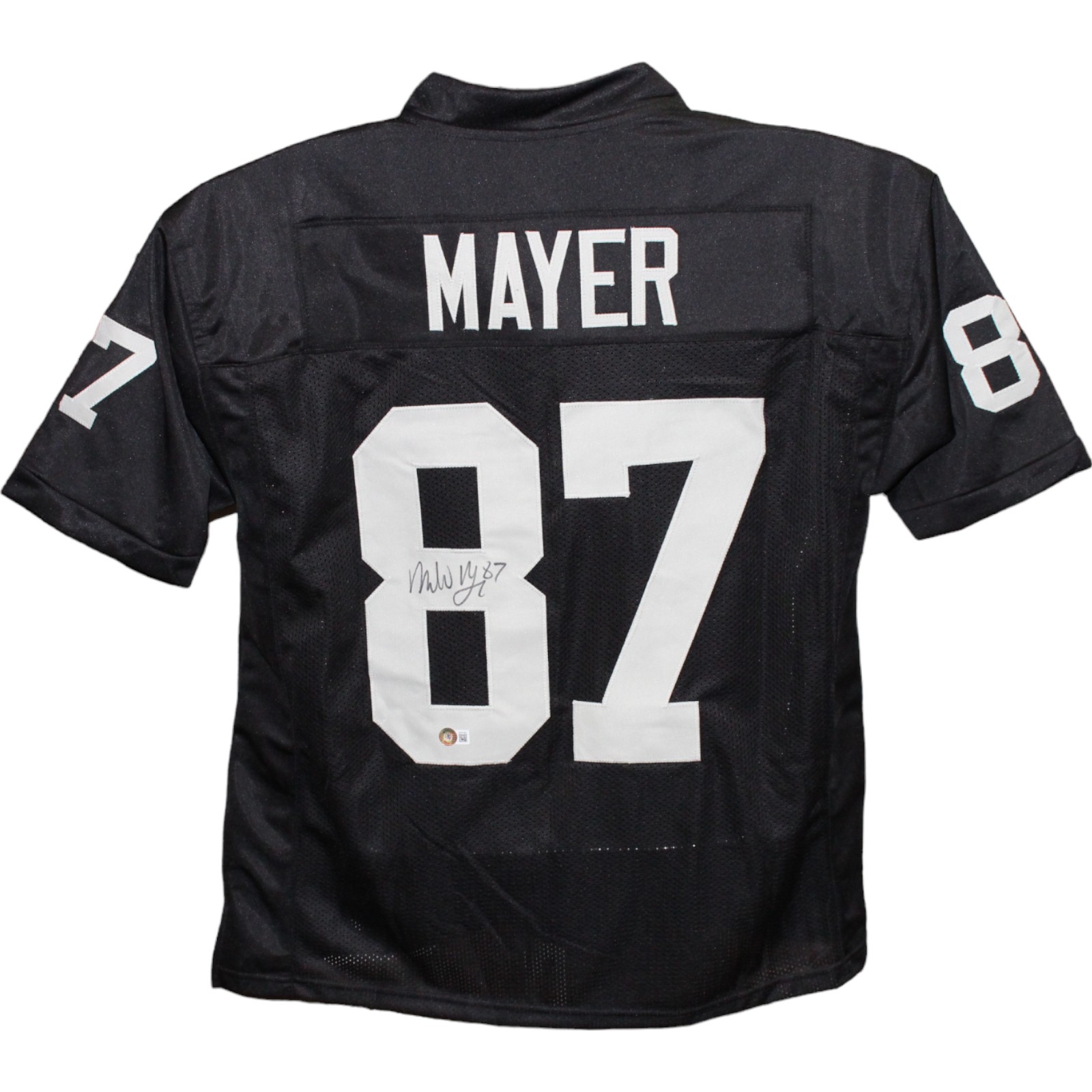 Michael Mayer Autographed/Signed Pro Style Black Jersey Beckett 