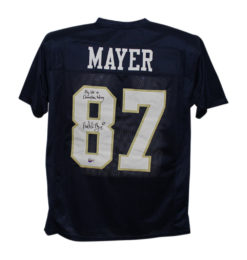 Michael Mayer Signed College Style Blue XL Jersey Play Like Champion BAS