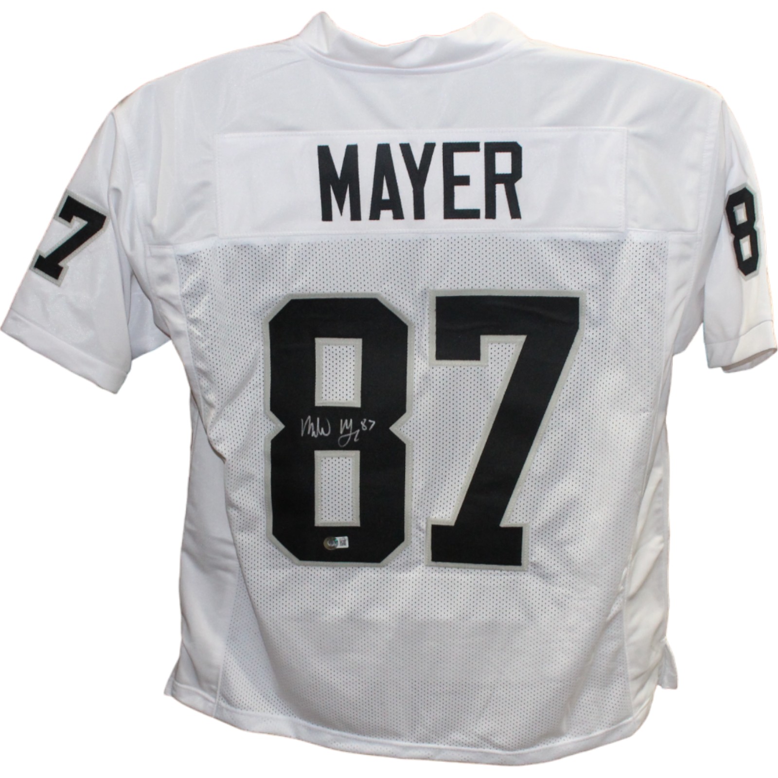 Michael Mayer Autographed/Signed Pro Style White Jersey Beckett