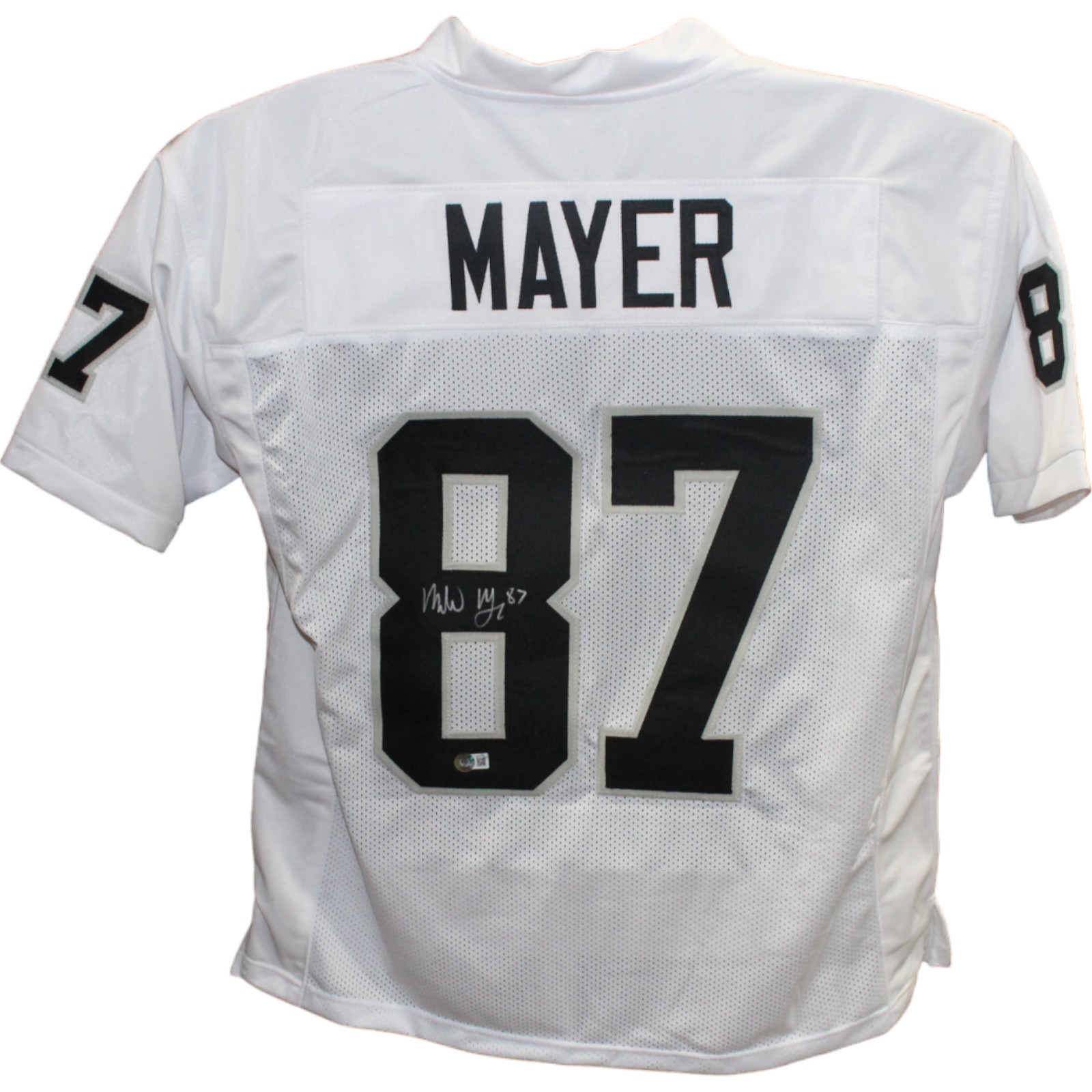 Michael Mayer Autographed/Signed Pro Style White Jersey Beckett 