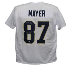 Michael Mayer Signed College Style White XL Jersey Play Like Champion BAS