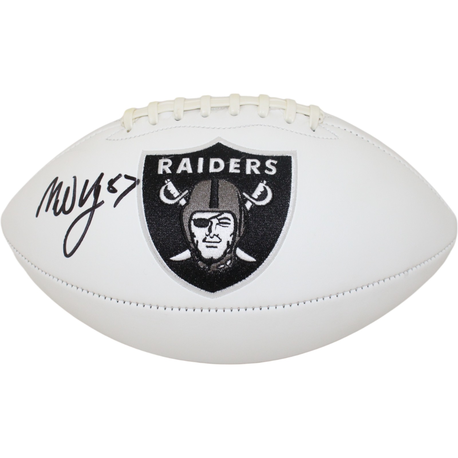 Michael Mayer Signed Las Vegas Raiders Logo Football Beckett
