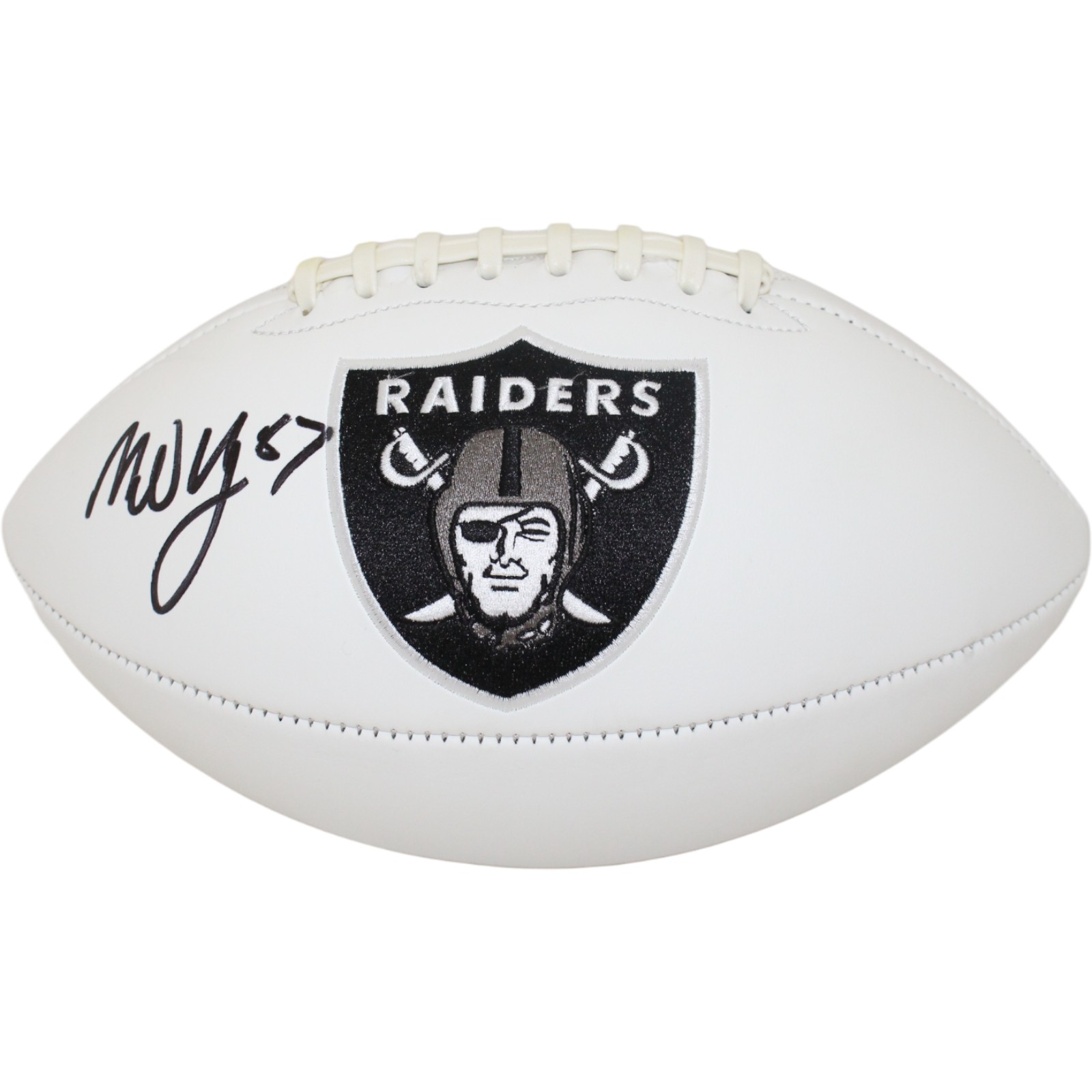 Michael Mayer Signed Las Vegas Raiders Logo Football Beckett 