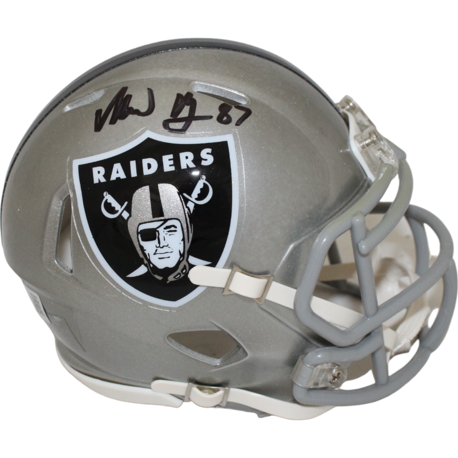 Michael Mayer Signed Las Vegas Raiders Flash Mini Helmet Beckett 