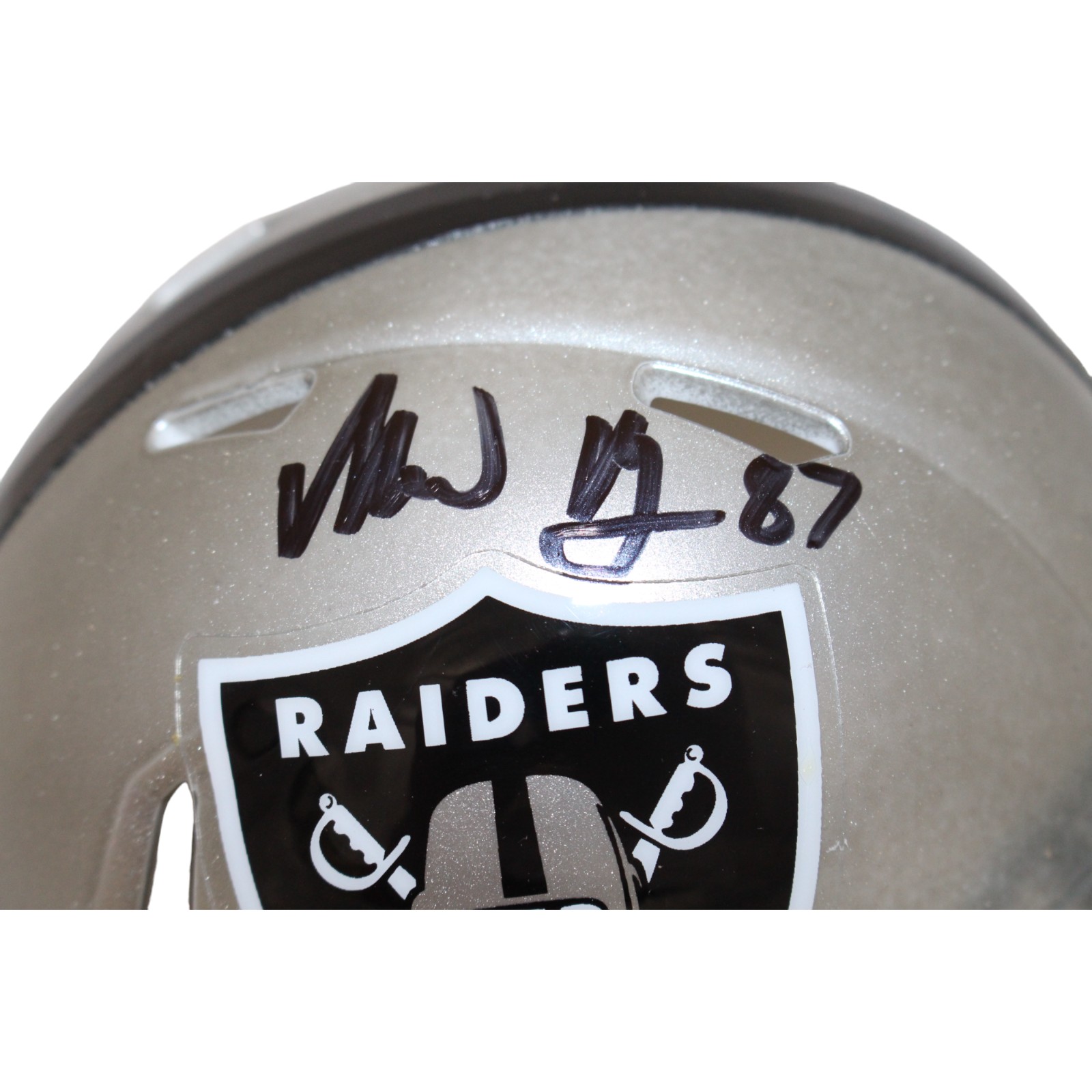 Michael Mayer Signed Las Vegas Raiders Flash Mini Helmet Beckett