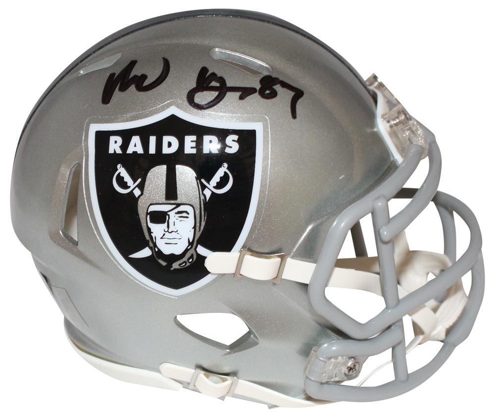 Michael Mayer Signed Las Vegas Raiders Flash Mini Helmet Beckett 