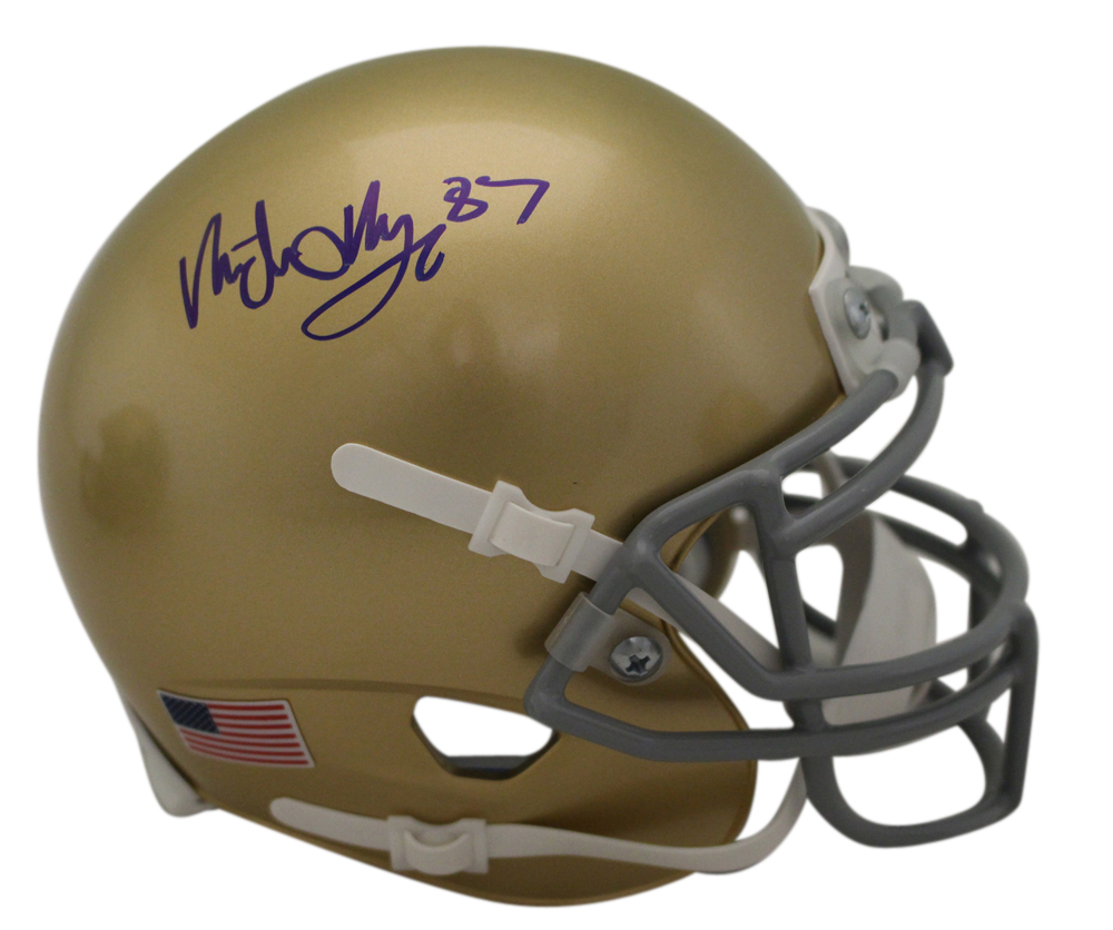 Michael Mayer Signed Notre Dame Fighting Irish Schutt Mini Helmet Beckett