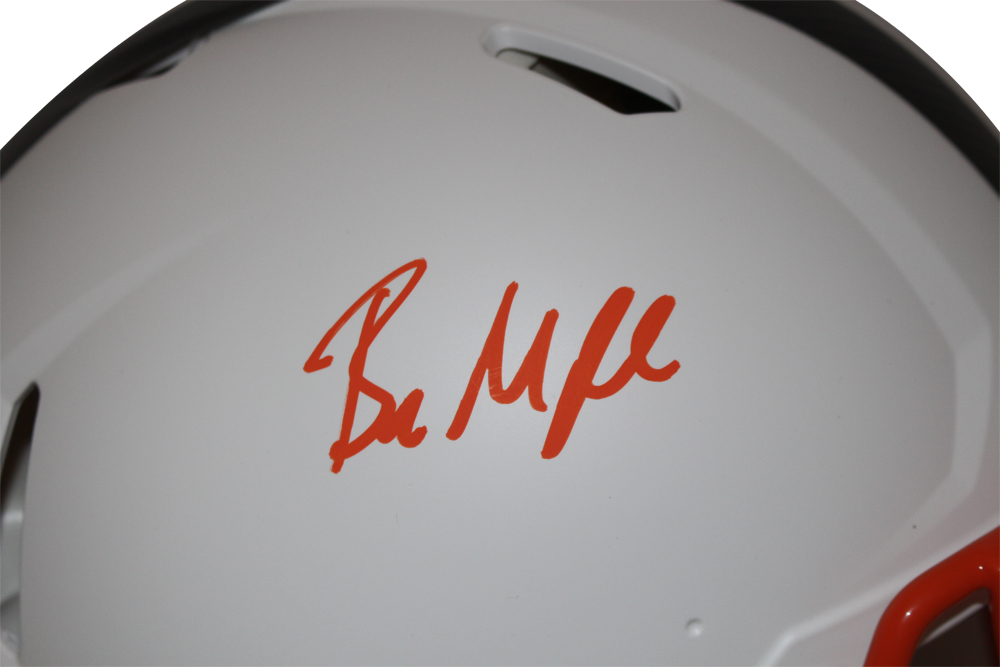 Baker Mayfield Signed Cleveland Browns Authentic Flat White Helmet BAS 32422