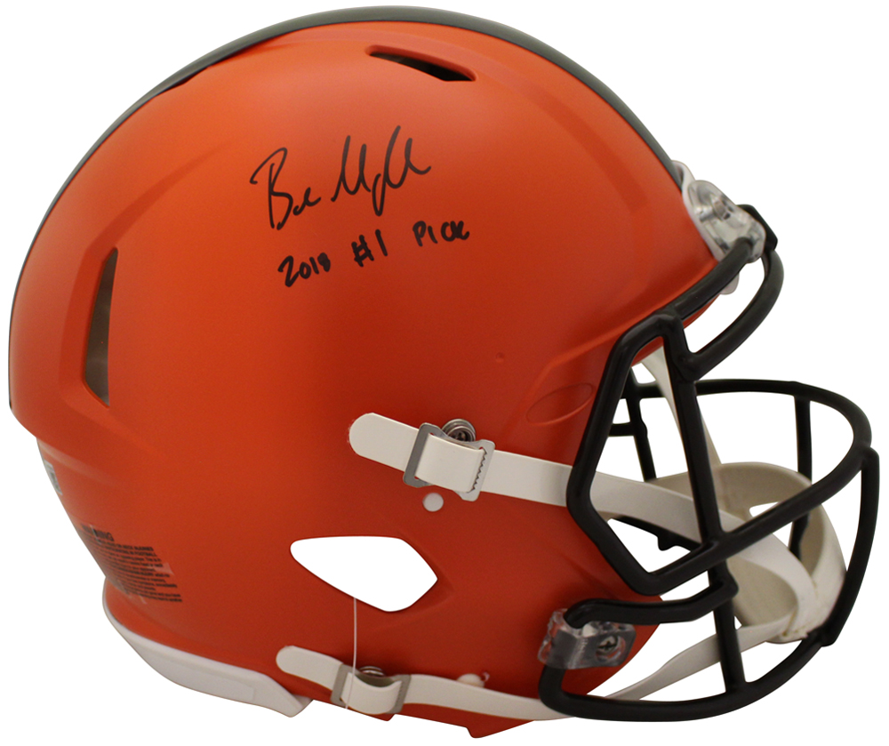 Baker Mayfield Signed Speed Authentic Cleveland Browns Helmet #1 Pick BAS