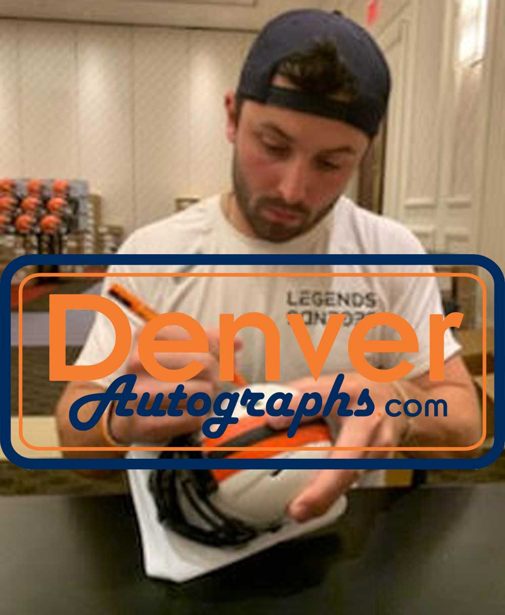 Baker Mayfield Autographed Cleveland Browns Lunar Mini Helmet BAS 32432