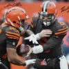 Baker Mayfield & Nick Chubb Signed Cleveland Browns 16x20 Photo BAS PF 23999