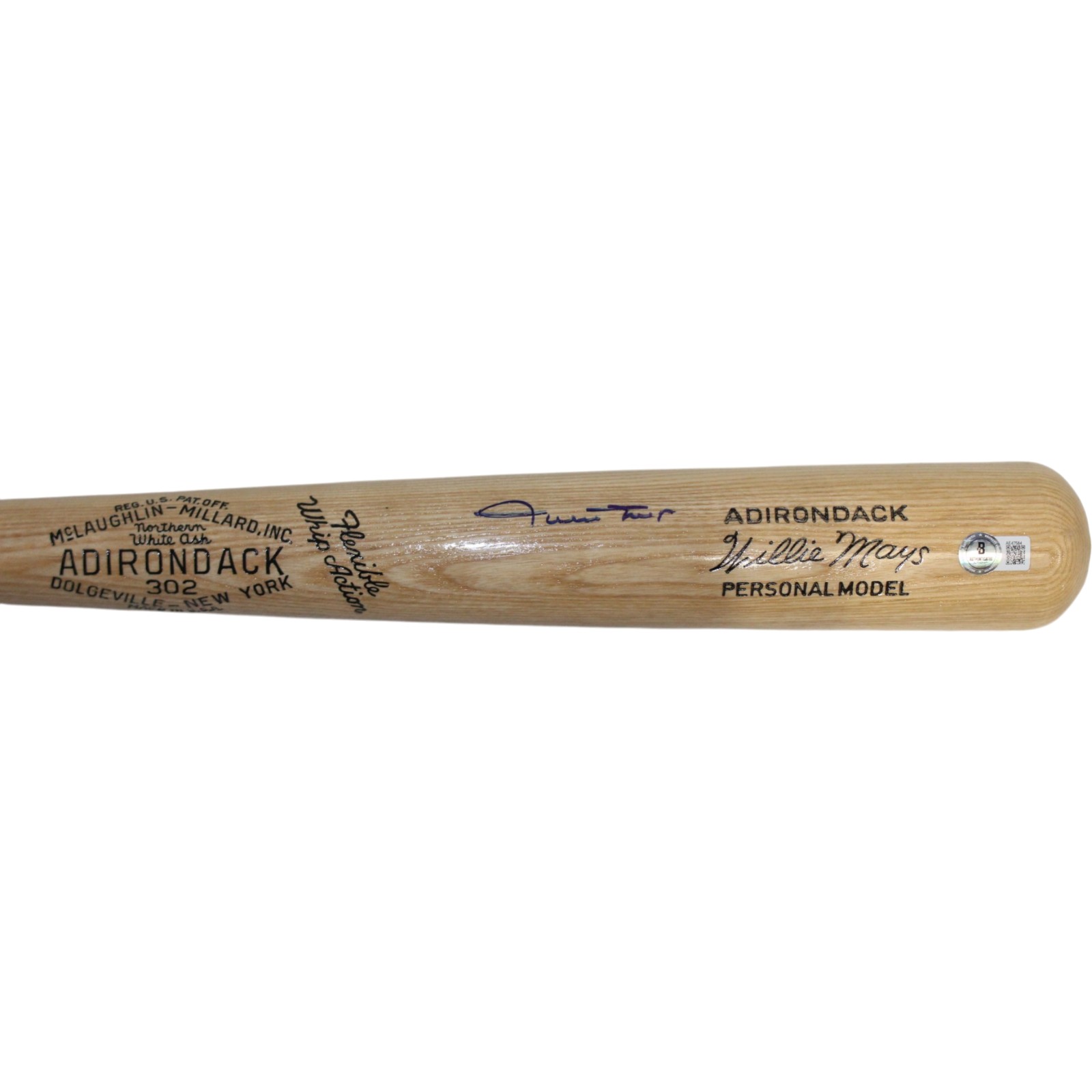 Willie Mays Autographed San Francisco Giants Blonde Baseball Bat Beckett 55416