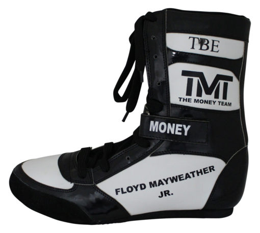 Floyd Mayweather Unsigned TMT TBE Black Left Boxing Shoe 12779