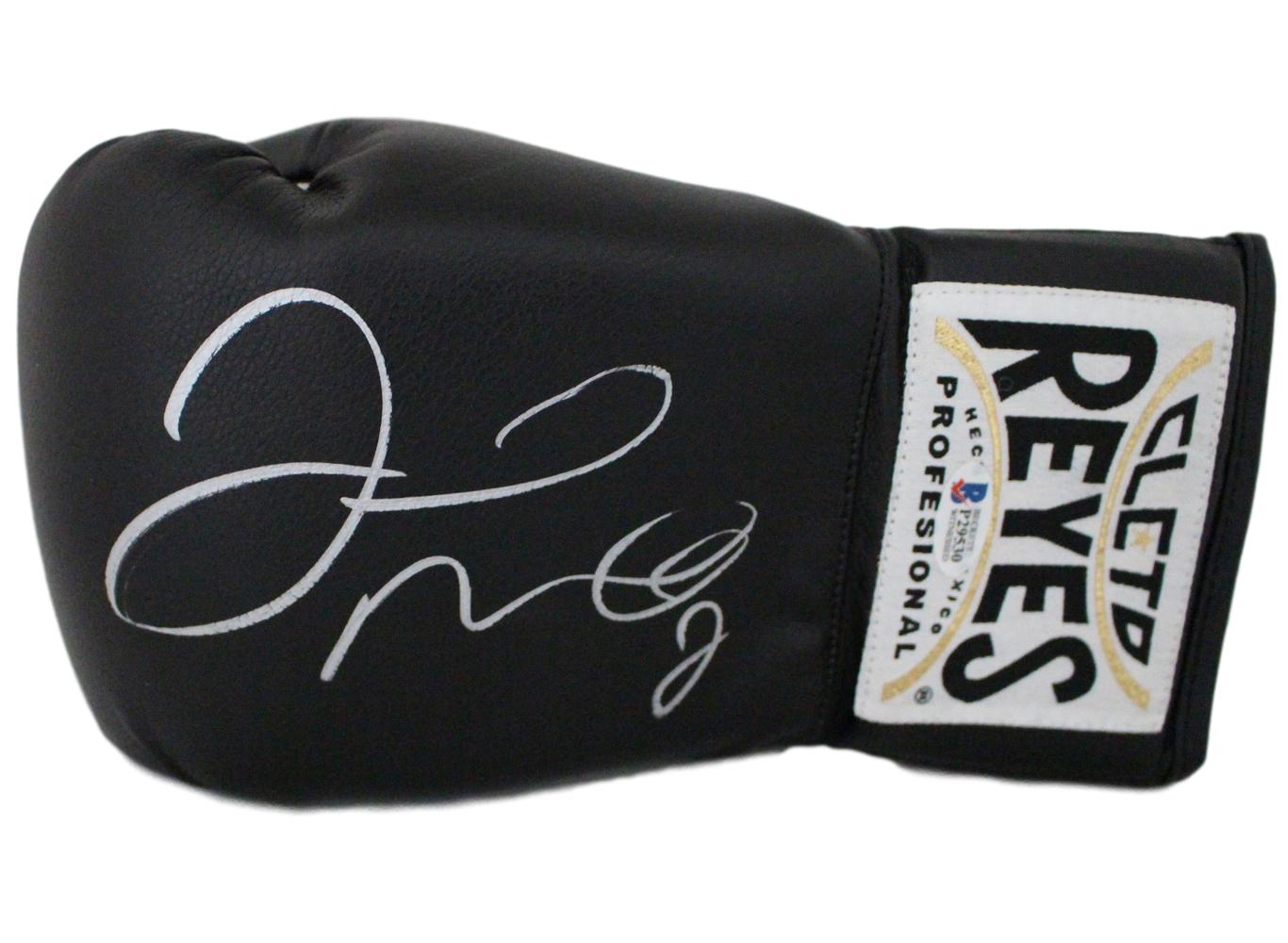 Floyd Mayweather Jr Signed Cleto Reyes Black Left Hand Boxing Glove BAS 24965