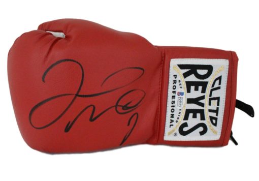 Floyd Mayweather Jr Signed Cleto Reyes Red Left Hand Boxing Glove BAS 24967