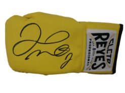 Floyd Mayweather Jr Signed Cleto Reyes Yellow Left Hand Boxing Glove BAS 24961