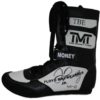 Floyd Mayweather Jr Autographed TMT TBE Black Left Boxing Shoe 50-0 BAS 24969