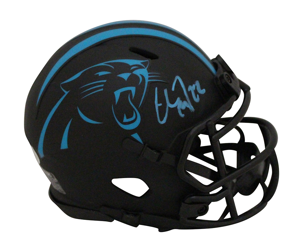 Christian McCaffrey Signed Carolina Panthers Eclipse Mini Helmet BAS 32965