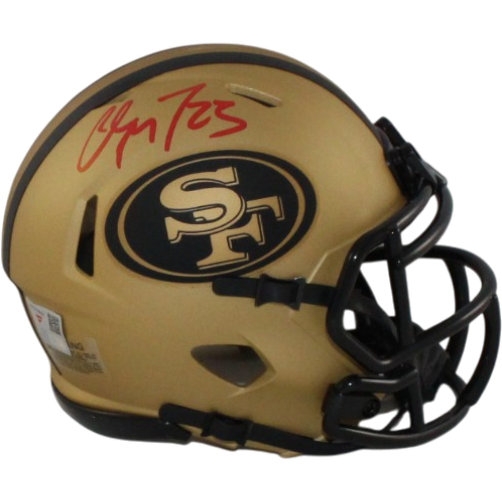 Christian McCaffrey Signed San Francisco 49ers Rave Mini Helmet Fanatics 55627