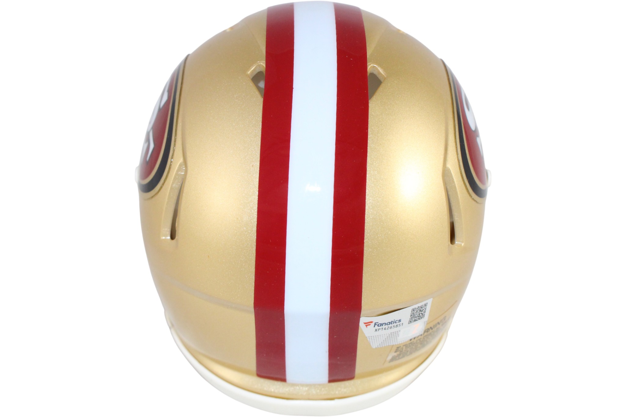 Christian McCaffrey Autographed San Francisco 49ers Mini Helmet Fanatics 52731 3 Christian McCaffrey Autographed San Francisco 49ers Mini Helmet Fanatics 52731