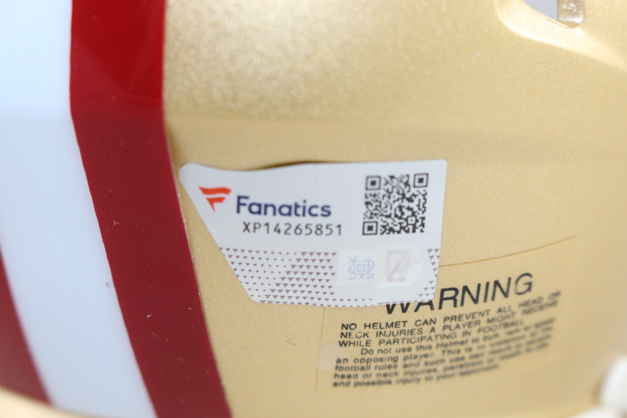 Christian McCaffrey Autographed San Francisco 49ers Mini Helmet Fanatics 52731 4 Christian McCaffrey Autographed San Francisco 49ers Mini Helmet Fanatics 52731