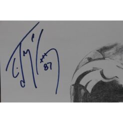 Ed McCaffrey Autographed Denver Broncos 11x17 Photo Mounted Memories 51342