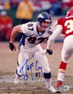 Ed McCaffrey Autographed Denver Broncos 8x10 Photo Beckett 51080