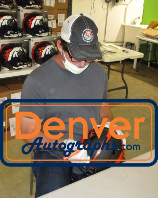 Ed McCaffrey Signed Denver Broncos Eclipse Replica Helmet B2B Champs JSA 26948
