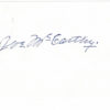 Joe McCarthy Autographed/Signed MLB Index Card BAS 27077