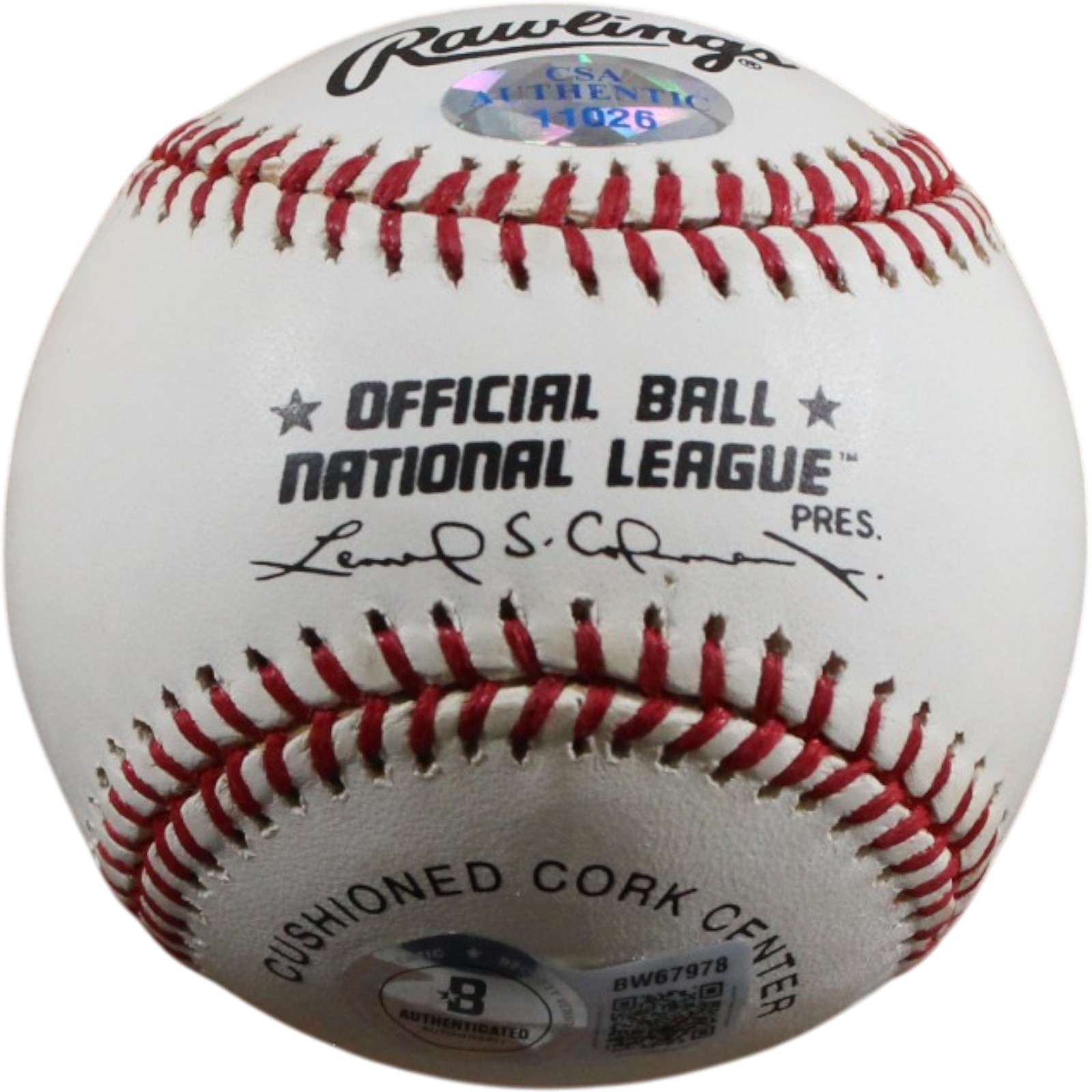 Willie McCovey Signed San Francisco Giants NL Baseball 69 AS MVP Beckett 56507