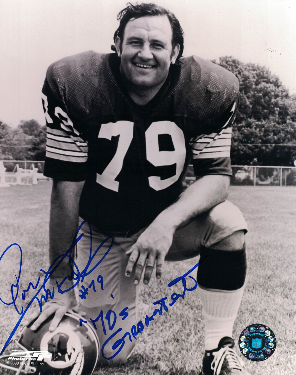 Ron McDole Autographed/Signed Washington Redskins 8x10 Photo 70 Greatest 27875