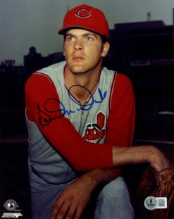 Sam McDowell Autographed/Signed Cleveland Indians 8x10 Photo Beckett 57423