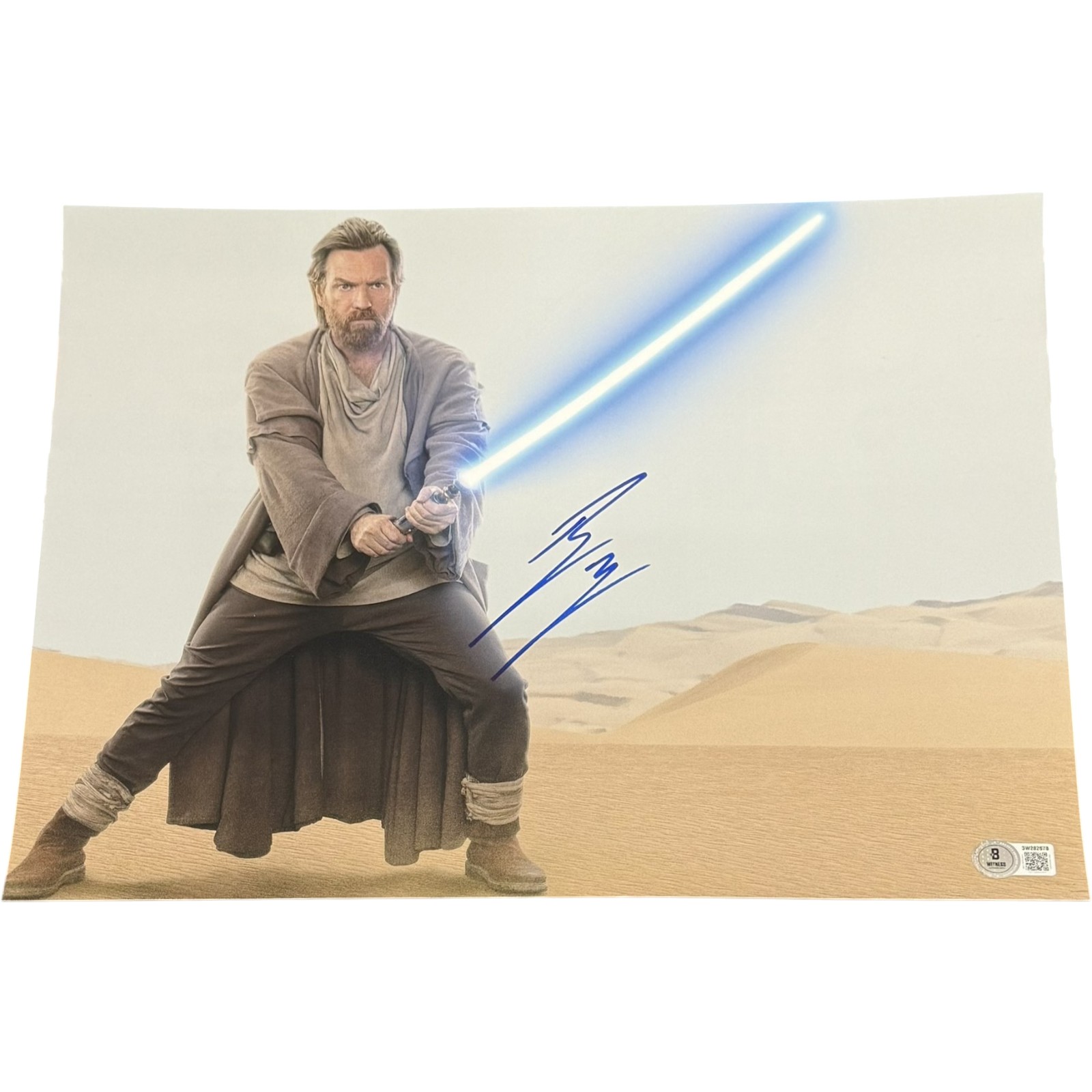 Ewan McGregor Autographed/Signed Star Wars 11x14 Photo Beckett 54346